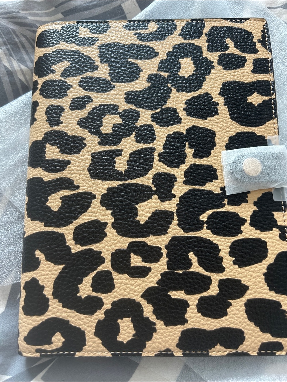 Coach Leopard Print notebook in Black and Tan